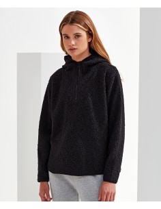 T-TR089-Sweat à capuche zippé sherpa avec fermeture éclair 1/4 pour femme TriDri® 2